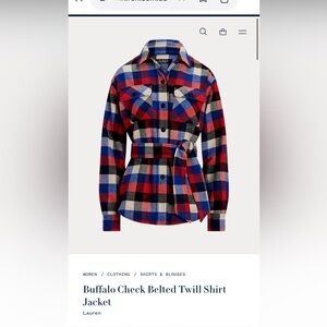 Lauren Ralph Lauren Buffalo Check Belted Jacket